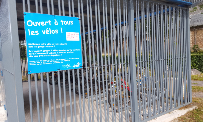 Pour l'installation d'un local sécurisé pour le stationnement des vélos pour les collégiens de Fénelon à Cambrai et association aux alentours