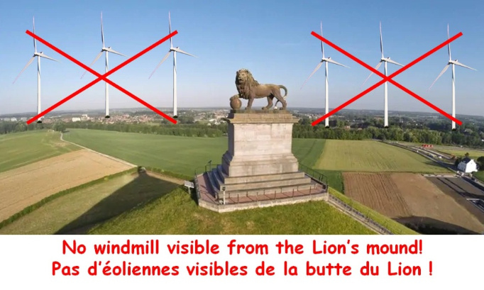 Pas d'éoliennes à proximité du champ de bataille de Waterloo/No windmills in the neighbourhood of Waterloo battlefield