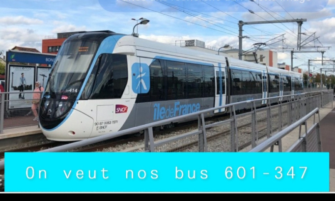 Nous sommes contre la suppression des lignes de bus 347 et 601