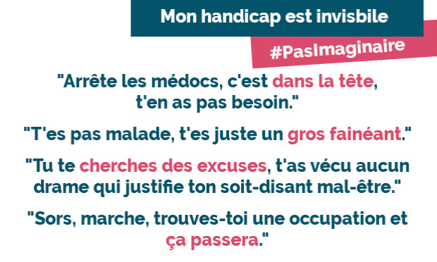 Mon handicap est invisible, pas imaginaire !
