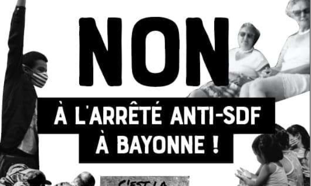 Non à l'arrêté anti-sdf à Bayonne !