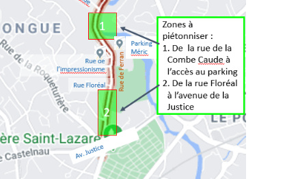 Pi&eacute;tonnisation de la rue de Ferran