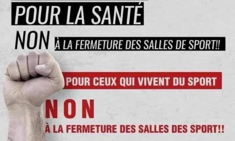 Non à une nouvelle fermeture des salles de sport