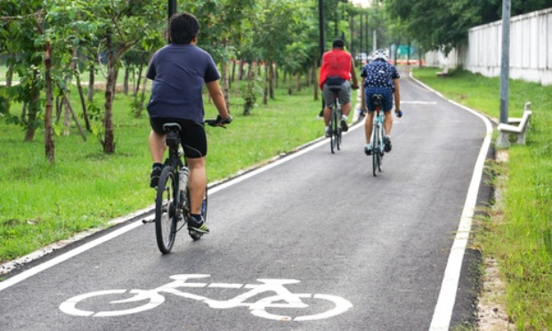 Travaux à l’entrée du Parc, continuité cyclable