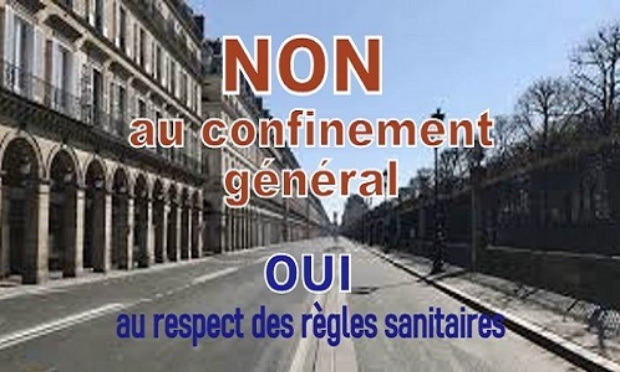 NON au confinement généralisé - Oui au respect des règles sanitaires