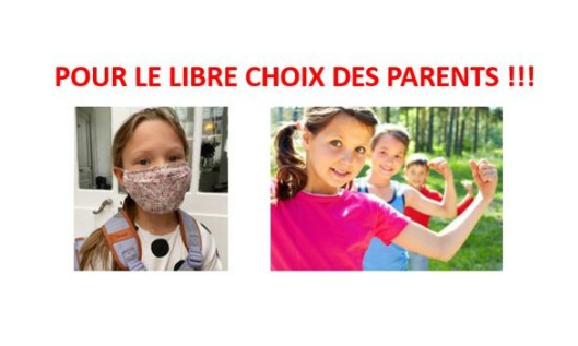Pour le libre choix du port du masque pour les enfants de notre école primaire du Bayle à Auribeau-sur-Siagne