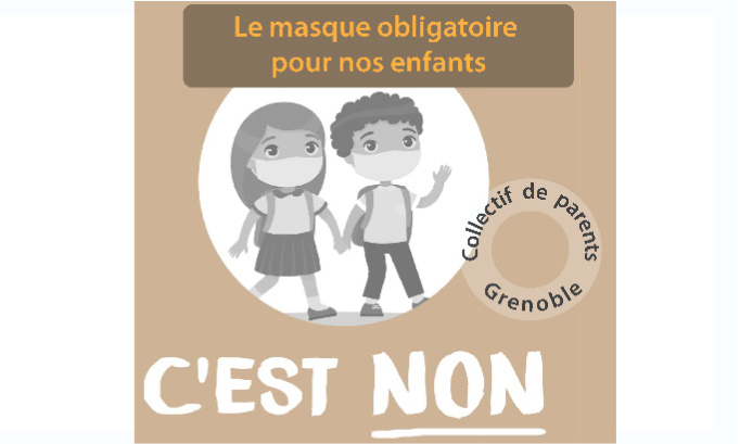 Non à l'obligation du port du masque en école élémentaire_Grenoble