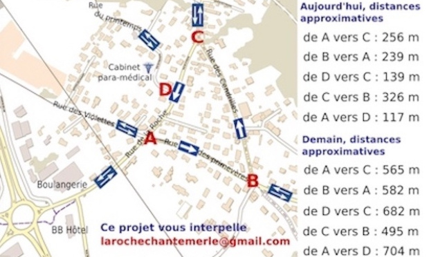 Contre la mise en sens unique du quartier de la Roche à Vaux-sur-Mer et à Royan