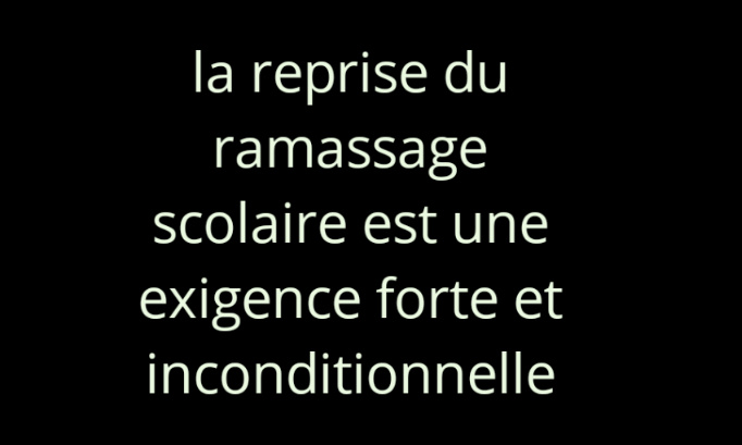 Maintien du transport scolaire - ligne école du village