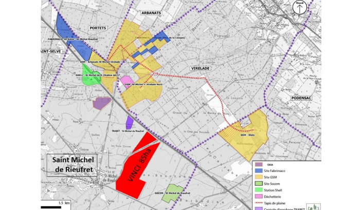 NON au projet de carrière VINCI, à l'entrée du Village