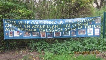 Non aux cirques avec animaux dans la ville de Nevers