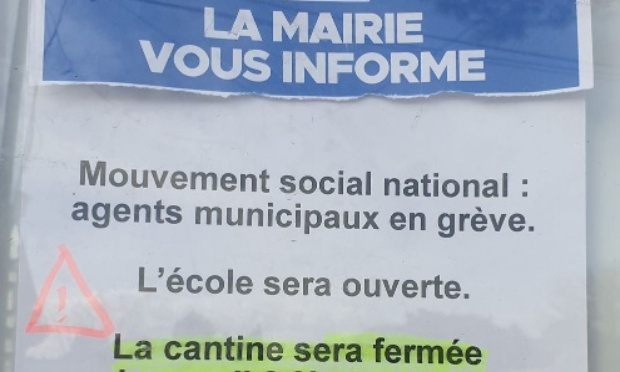 Ras le bol des grèves de cantine