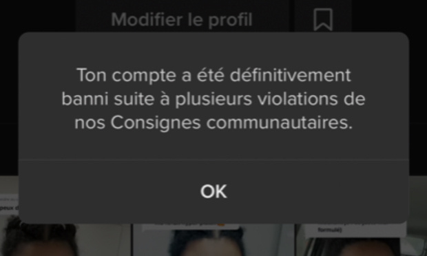 Je me suis faite suprimer mon compte sans aucune raison