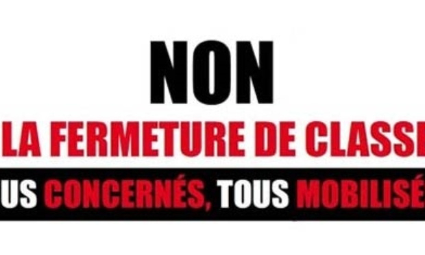 NON À LA FERMETURE D'UNE CLASSE