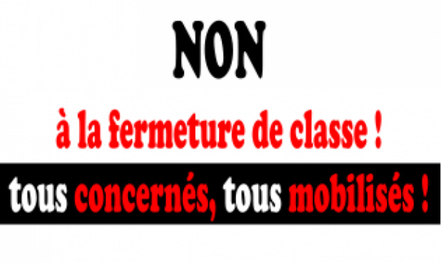 Non à la fermeture d'une classe