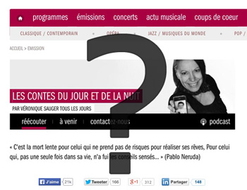 Où est passée l'émission Contes du jour et de la nuit ?