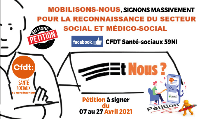 #Et Nous! Exigeons des moyens immédiats et conséquents pour financer tous les métiers du social et du médico-social sans discrimination