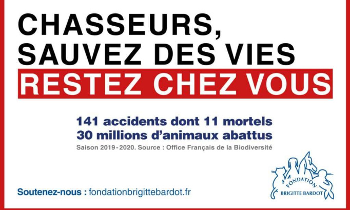 Soutien à la campagne anti chasse de Brigitte Bardot