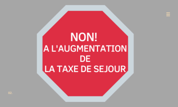 Non à l'augmentation de la taxe de séjour le 1er janvier 2022 !