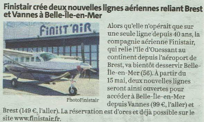 Stop aux navettes aériennes sur Belle-Ile-en-Mer