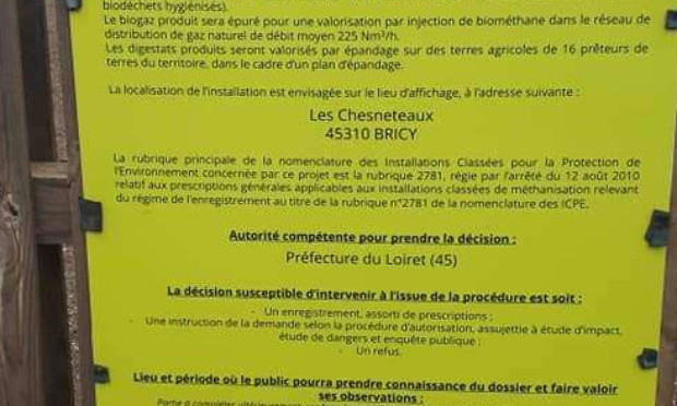 Annulation des projets de méthanisation proche des habitations en Beauce Loiretaine & Cœur de Beauce