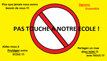 Non à la fermeture envisagée de l'école Soustre