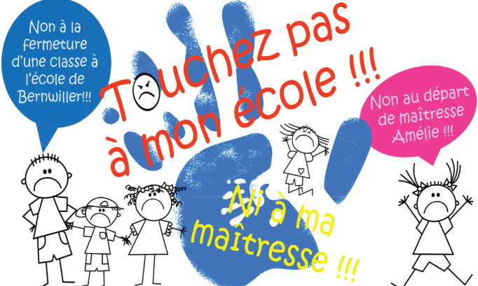Pour l'annulation de la fermeture d'une classe de primaire à l'école de Bernwiller