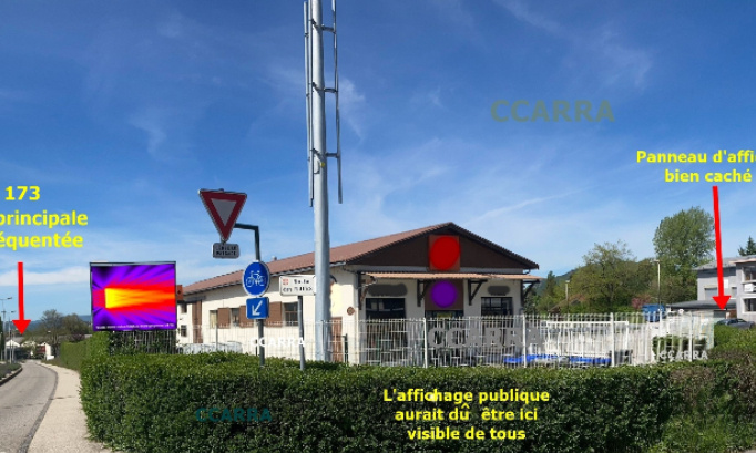 Une antenne relais pour l’opérateur Orange de 13 m de hauteur a été montée hâtivement mardi 04 mai 2021 à l’entrée de la rue des Rutys sur la commune de Pringy (74370),ceci à l'insu des riverains, puisque  cause corona et vacances tous étaient absents 