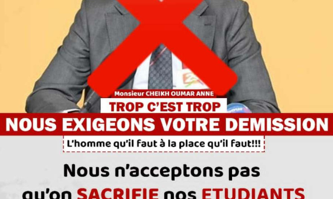 Que Cheikh Omar Hanne quitte le ministre de l'éducation supérieur