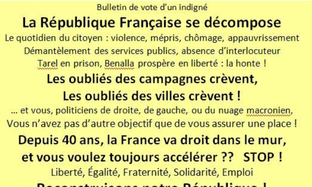 Pas d’abstention, tous aux urnes pour dire NON aux politiques qui détruisent notre nation !