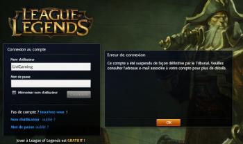 Débannir un compte League of Legends bannit injustement.