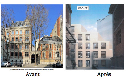 ARRET DES TRAVAUX AU 42/44 AVENUE DE VILLIERS