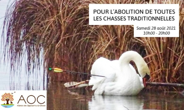 Manifestation virtuelle pour l’abolition de toutes les chasses traditionnelles