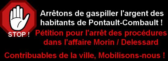 Pontault-Combault, Affaire Delessard/Morin : Stop aux dépenses publiques inutiles et sans résultats. Arrêt des poursuites contre Jérôme Morin !