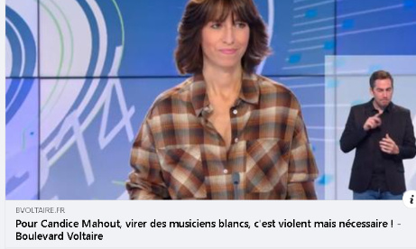 Pour que Candice Mahout, qui applaudit le licenciement de musiciens européens, soit licenciée.