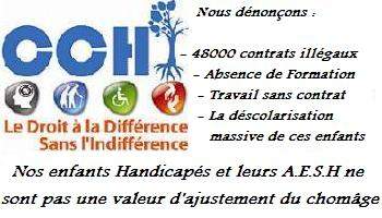 Stop aux contrats illégaux des AESH, et à la déscolarisation massive des enfants handicapés !