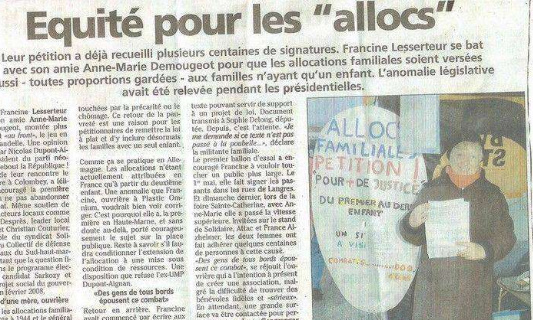 C.A.F dés le premier enfant