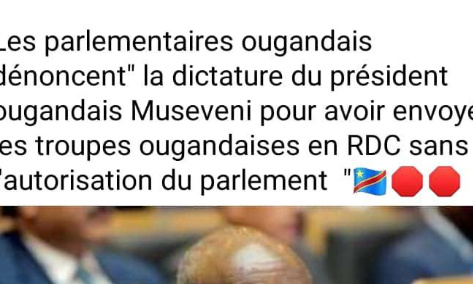 L'armée ougandaise doit quitter le Congo illico Presto !
