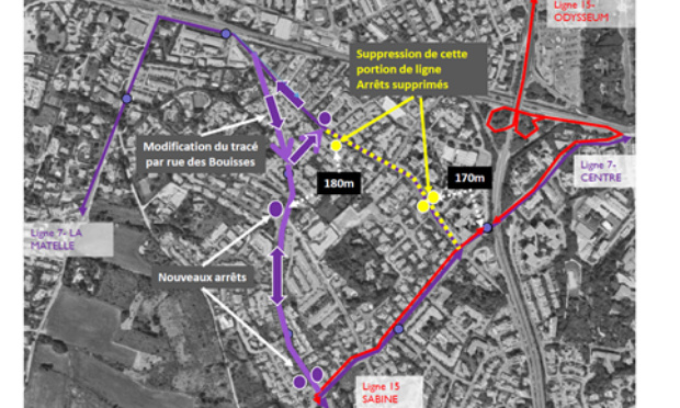 Contre la suppression des arrêts de bus et la modification du plan de circulation