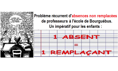 STOP aux absences non remplacées de l'école de Bourguébus