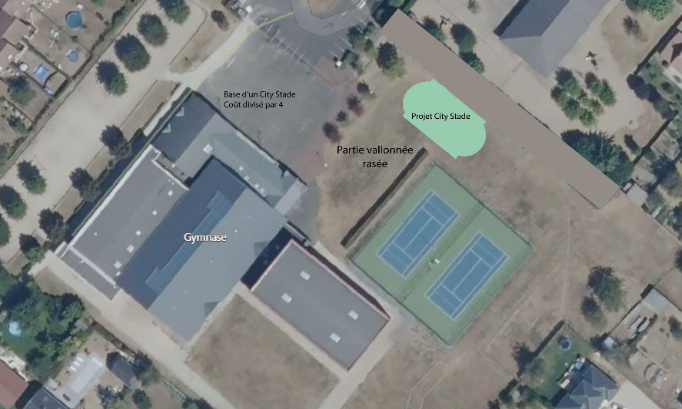 Non à la destruction de la plateforme vallonnée entre l'école maternelle et le gymnase