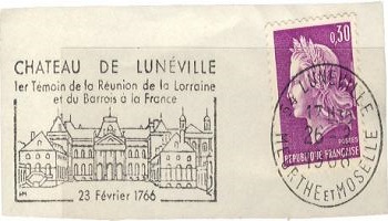 Cachet à date Rond et flammes sur les affranchissements mécaniques