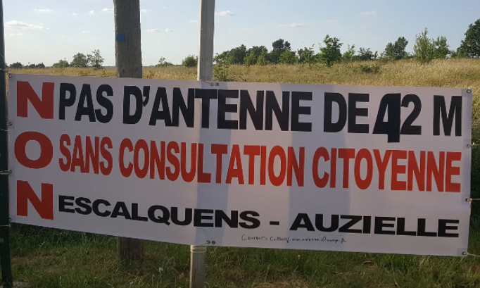 Non au projet d'antenne Free de 42M à Auzielle !