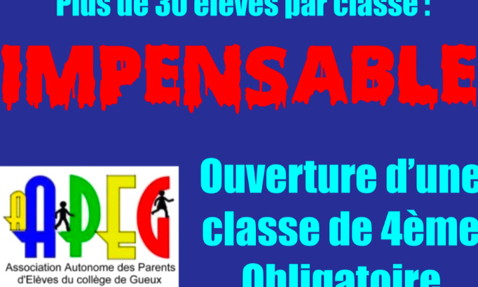 Demande d’ouverture d’une classe de 4ème