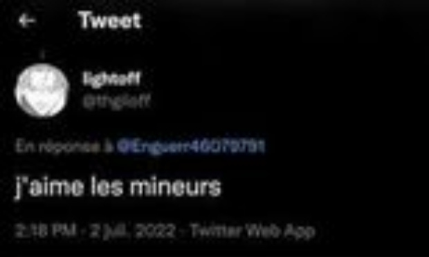 Pour bannir liam du serveur young romain fan account