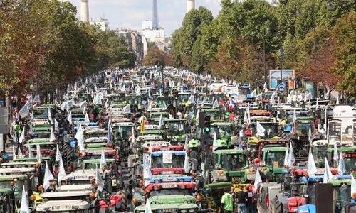 Pour l'interdiction et la dispersion des manifestations d'agriculteurs.