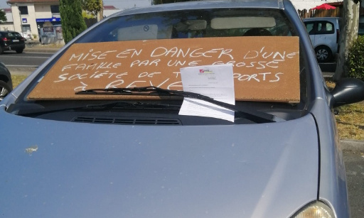 Misez en danger d'une famille par une grosse société de transport