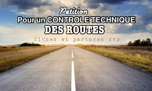 Pour un contrôle technique pour nos routes !