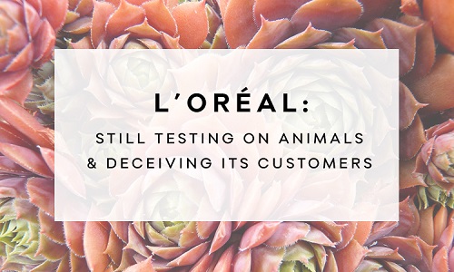 Non aux tests sur les animaux de L'Oréal