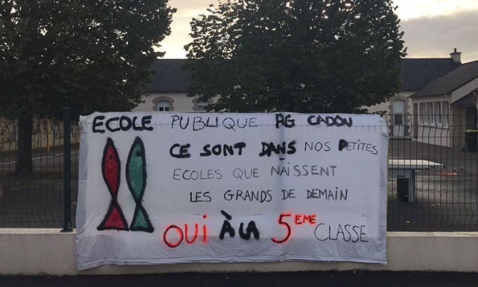 #Onestpasdessardines : Oui à l'ouverture de la 5ème classe de l'école publique René-Guy Cadou à Taupont !